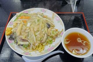 Ramenhausutanaka - 五目あんかけ焼きそば　ソフト麺　塩味　990円