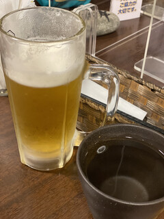 Koshikini Harukaze Genzaichi - 生ビールと焼酎お湯割り
