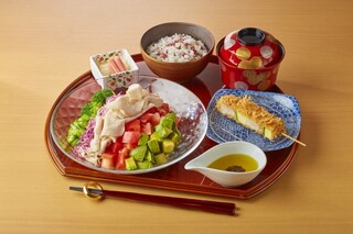 Ebisu Katsu Sai - 恵比寿かつ彩では、とんかつだけではなく野菜を使用したメニューも季節ごとにご用意しております。(こちらは夏メニューですがご参考までに。)