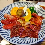 朝鮮飯店 - 【2021.10.12(火)】ランチセット「⑦ミックスランチ(並盛)980円」の焼肉ミックス