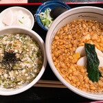 次男坊 - 山形だし御飯定食たぬきそば