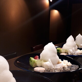 泡でいただくお造り