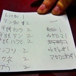 米山 - こんな感じでメモに書きます