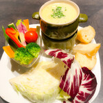 Bagna Cauda with vegetables and homemade focaccia