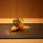 RISTORANTE IL NODO - 小坪漁港のイサキ カダイフ 渡辺農園の人参 レモン