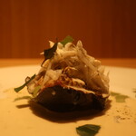 RISTORANTE IL NODO - 渡辺農園の米ナス もんざ丸さんのシラス 中戸川さんのカレーリーフアップ