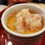 回転寿し トリトン - カニあんかけ茶碗蒸し。