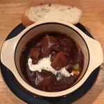 ペンション てんとう虫 - ビーフシチューとパン