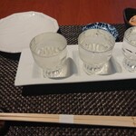 蕎や本田 - 日本酒呑み比べ