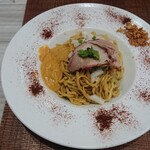 つくばらーめん 鬼者語 - 替玉｢赤雲丹のソース｣