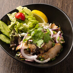 Spicy pork and herb salad