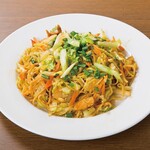 Thai style thick Yakisoba (stir-fried noodles)