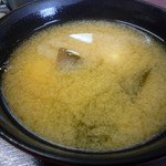 永井食堂 - もつ煮定食（もつ大）＋奴　ズームアップ