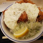 Katsuya - 【限定】チキンカツとから揚げのタルタル合い盛り丼