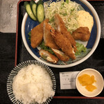 Mi Fuku Shokudou - ミックスフライ、白身魚のフライ、ササミチーズ、海老フライ、唐揚げ