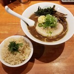 麺屋 六感堂 - 生姜飯＋鯖味噌ブラック
