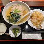 豊満園 - 鶏ラーメン＋ミニチャーハン