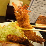 とんかつ ひろ喜 徳庵本店 - 海老はジャンボサイズ♪