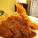 とんかつ ひろ喜 徳庵本店 - 特選ロースとんかつ＆海老フライ定食１２００円