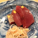 茜坂大沼 - 鰹は芥子をアクセントにポン酢でいただきました。