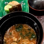 茜坂大沼 - お味噌が良い香り。香の物も美味しい