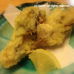 うどん工房悠々 - 牡蠣の天ぷら