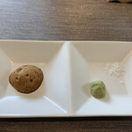 TEPPANYAKI 小春日和 - 泡醤油とワサビとお塩