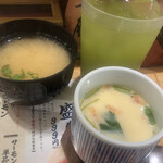 Tachizushi Yokochou - ランチのあら汁 追加の茶碗蒸し