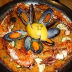 スペイン食堂　Deco２階 - 魚介のパエリア（3500円コース）