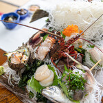 刺身盛り合わせアップ