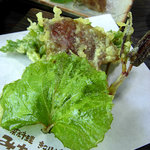 イタドリ、ユキノシタ等のてんぷら～