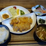 定食 馬乃米 - まぐろカツ定食♪