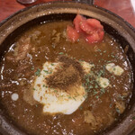 橋本屋 - チキンカレー2辛＋スパイス増しご飯小盛り
                                1000円＋無料