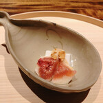 温石 - 落花生豆腐と無花果