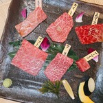 Yakiniku Meisai Fukuju - 厳選黒毛和牛希少部位6種の盛合せ