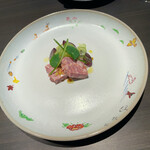 TOKi - 大和肉鶏のテリーナ　酢漬けの胡瓜とぶどう 鮎醤とシェリービネグレット