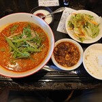 炎神 - 担々麺セット+麻婆豆腐