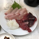 ゆたか食堂 - カンパチ、ガスエビ、まぐろノド
