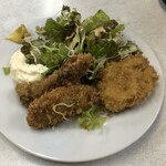 ゆたか食堂 - カキフライ、ヒレカツ