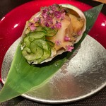 もちづき - 鮑、渡り蟹、海月、胡瓜　土佐酢のジュレ掛け
