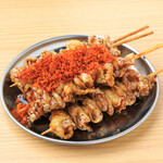Chicken skin skewers (3 pcs) (crunchy and chewy)
