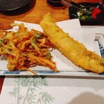 善屋  - あなご天ぷらとかきあげ