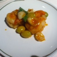 中国料理 美麗華 - 大正エビの香辣醤炒め(ふかひれ北京ダックコース)