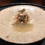 薪鳥新神戸 - 松茸素麺 + 鳥出汁のジュレ