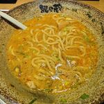 越後秘蔵麺 無尽蔵 - よく混ぜた後