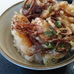 ゆで太郎 - 海老とあさりのかき揚げ丼