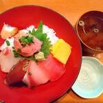 Taishuushokudou Teishokuno Marudai - 海鮮丼（ライスはおちょぼ）