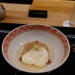 一本杉 川嶋 - クエの揚げ出し、ゴボウ葛豆腐