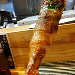 焼き鳥 ばかちん - 豚エビ巻