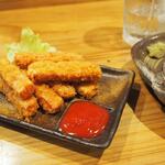 卓 - つまみハムカツその１